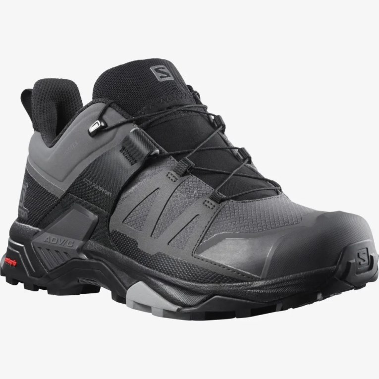 Grey / Black Salomon X Ultra 4 GTX Men's Hiking Shoes | IE SG8102